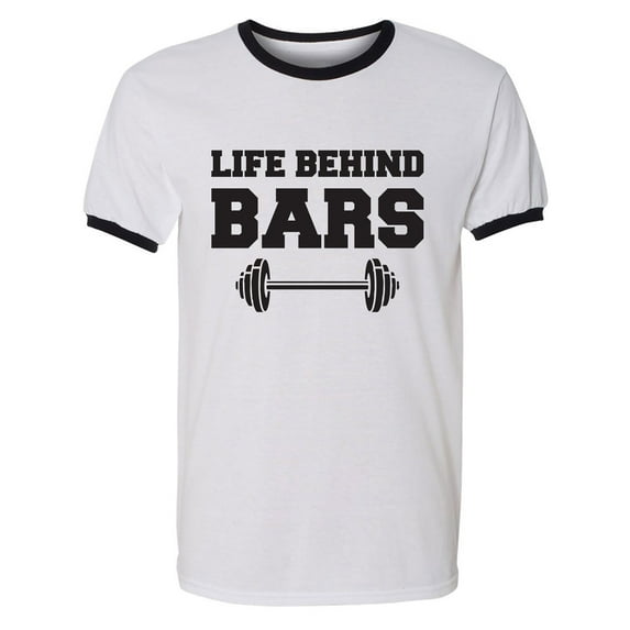 Life Behind Bars Adult Short Sleeve Ringer T-shirt