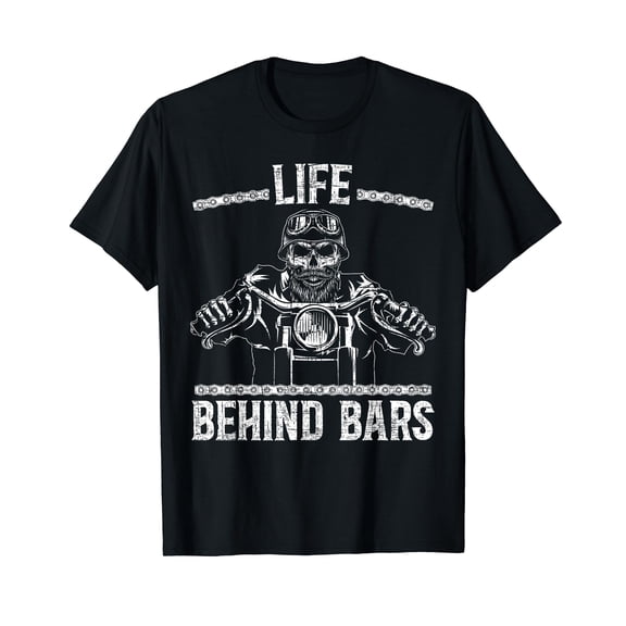 Life Behind Bars Biker Motorcycle T-Shirt