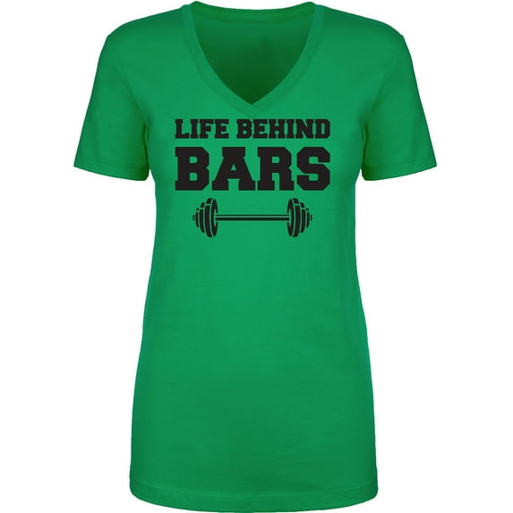 Life Behind Bars Womens V-Neck T-Shirt