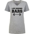 thumbnail image 1 of Life Behind Bars Womens V-Neck T-Shirt, 1 of 3