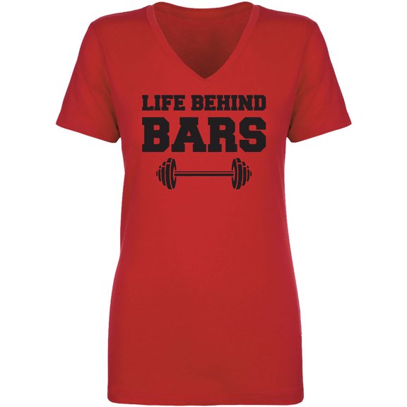 Life Behind Bars Womens V-Neck T-Shirt
