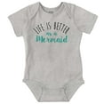 thumbnail image 1 of Life Better As Mermaid Beach Lover Bodysuit Jumper Girls Infant Baby Brisco Brands NB, 1 of 7