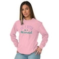 thumbnail image 1 of Life Better As Mermaid Beach Lover Women Plus Size Long Sleeve Tee Brisco Brands 4X, 1 of 6