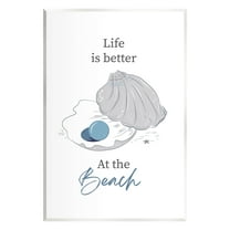 Life Better At Beach Clam Pearl Animals & Insects Graphic Art Unframed Art Print Wall Art