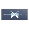 thumbnail image 1 of Life Better At Lake Crossed Oars Typography Graphic Art Gallery Wrapped Canvas Print Wall Art, 1 of 7