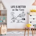 thumbnail image 1 of Life Is Better On The Farm Barn Scarecrow Chicken Hen Ducks Tractor Wall Sticker For Home Room Bedroom House Art Decal House Fun Home Decors Stickers Wall Art Vinyl Decoration Size (10x10 inch), 1 of 3