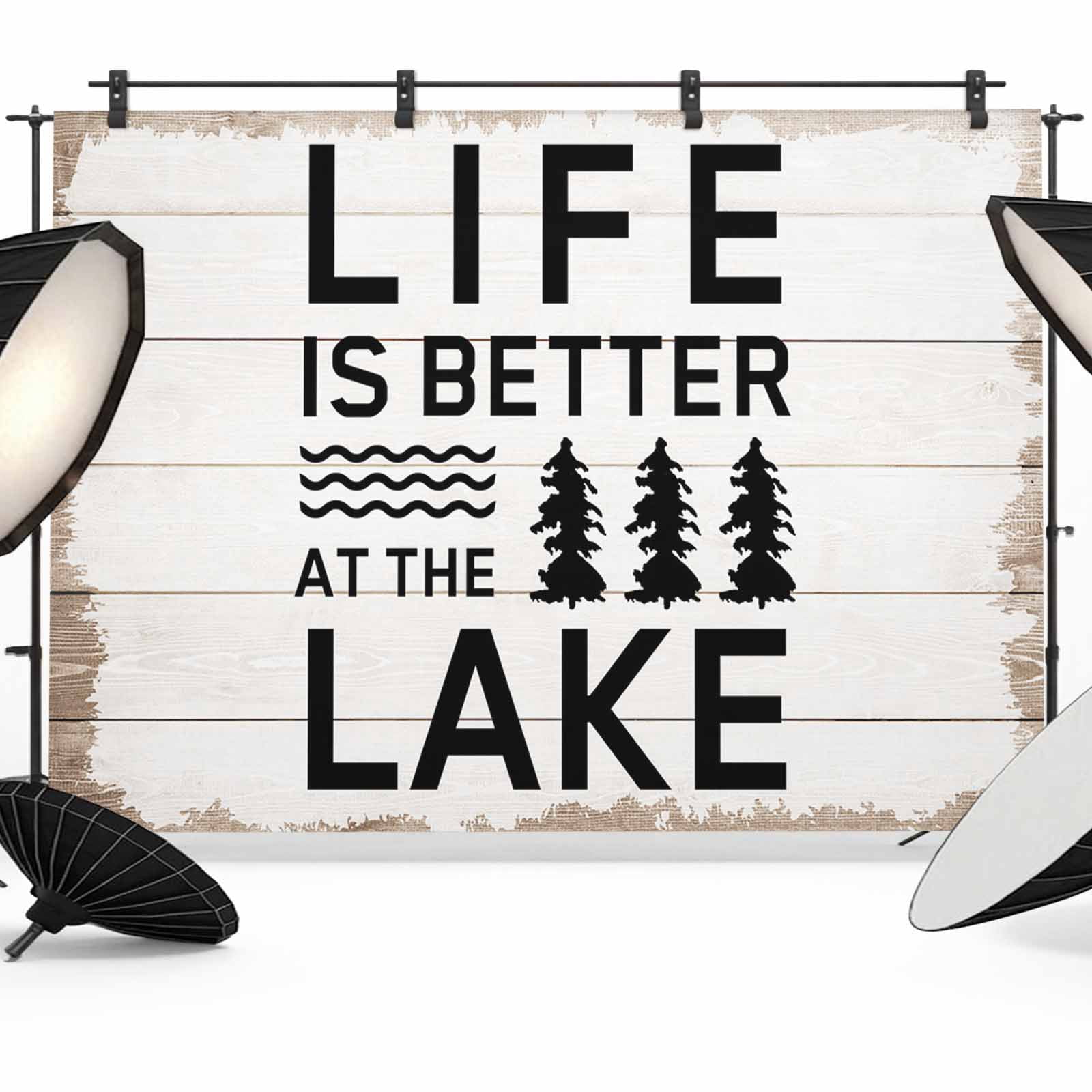 Life Is Better at The Lake Backdrop for Photoshoot,Photography Photo ...