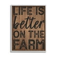 thumbnail image 1 of Life Better On Farm Rustic Sign Inspirational Graphic Art Gray Framed Art Print Wall Art, 1 of 7
