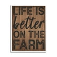 thumbnail image 1 of Life Better On Farm Rustic Sign Inspirational Graphic Art White Framed Art Print Wall Art, 1 of 7