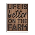 thumbnail image 1 of Life Better On Farm Rustic Sign Inspirational Graphic Art White Framed Art Print Wall Art, 1 of 7
