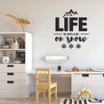 thumbnail image 1 of Life is Better on Snow Skiing Ski Motivation Quote Wall Sticker Art Decal for Girls Boys Room Bedroom Outdoor Sports Garage House Fun Home Decor Stickers Wall Art Vinyl Decoration Size (10x10 inch), 1 of 3