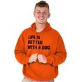 thumbnail image 1 of Life Better With Dog Pet Owner Puppy Hoodie Sweatshirt Women Men Brisco Brands L, 1 of 6