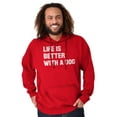 thumbnail image 1 of Life Better With Dog Pet Owner Puppy Hoodie Sweatshirt Women Men Brisco Brands S, 1 of 6