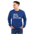 thumbnail image 1 of Life Better With Dog Pet Owner Puppy Long Sleeve TShirt Men Women Brisco Brands M, 1 of 6