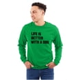 thumbnail image 1 of Life Better With Dog Pet Owner Puppy Long Sleeve TShirt Men Women Brisco Brands S, 1 of 6