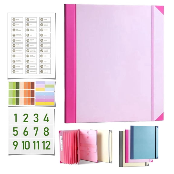The Life Book Document Organizer Portable Multi-Pocket Filing Folder Binder for Important Documents 2in