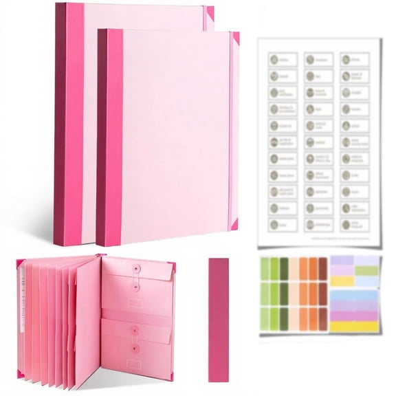 The Life Book Document Organizer - Binder for Important Documents, in Case I Go Missing Binders, Folio Document Organizer, Life Books if I Die Binders to Storing Papers, Certificates