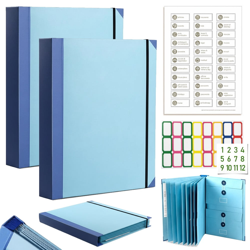 The Life Book Document Organizer - Binder for Important Documents, The Folio in Case I Die Binder, Family Emergency Planner, End of Lifeorganizer Paper File Folio Organizer with Labels