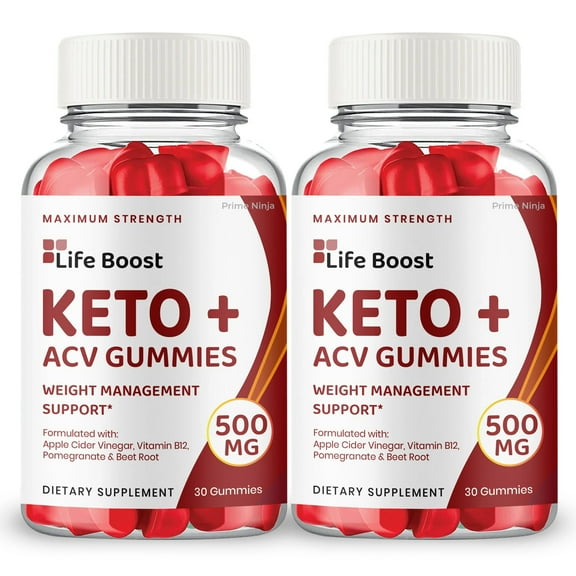 Life Boost Keto ACV Gummies Powerful Formula, Maximum Strength (2 Pack)