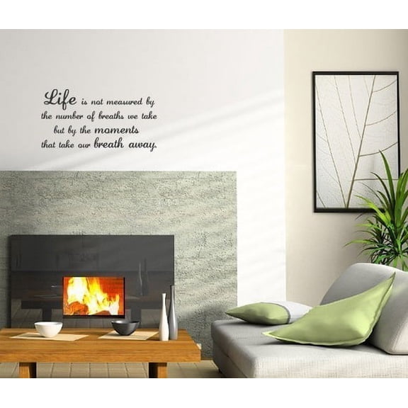 Life Breaths Quote Vinyl Wall Decal - Font A