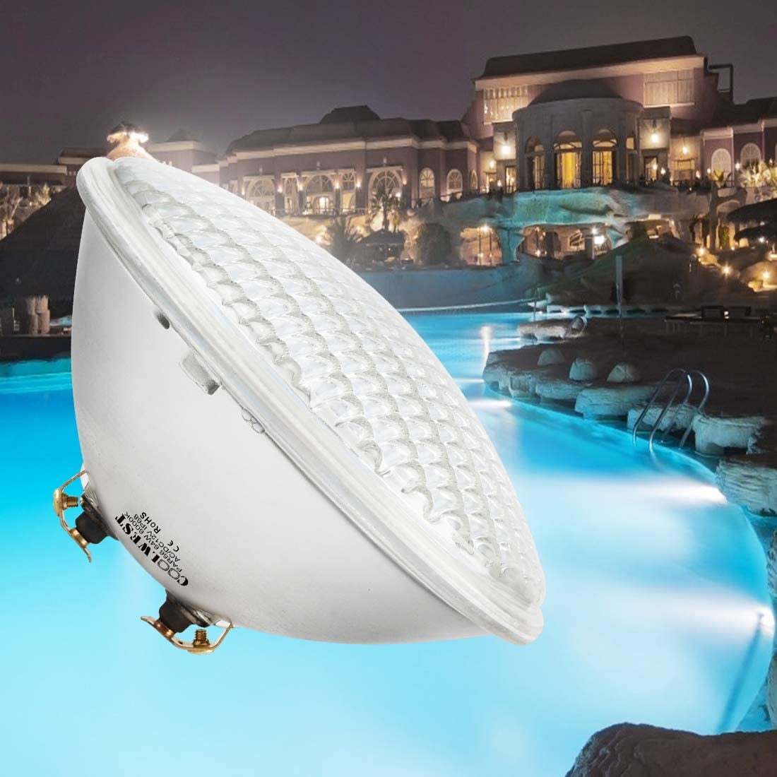 LifeBulb LED Color Changing Pool Light with Remote 12V 54W, outdoor