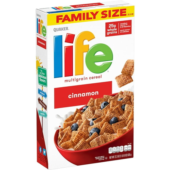 Life Cereal, Cinnamon, 22.3Oz Box
