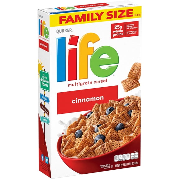 Life Cereal, Cinnamon, 22.3Oz Box