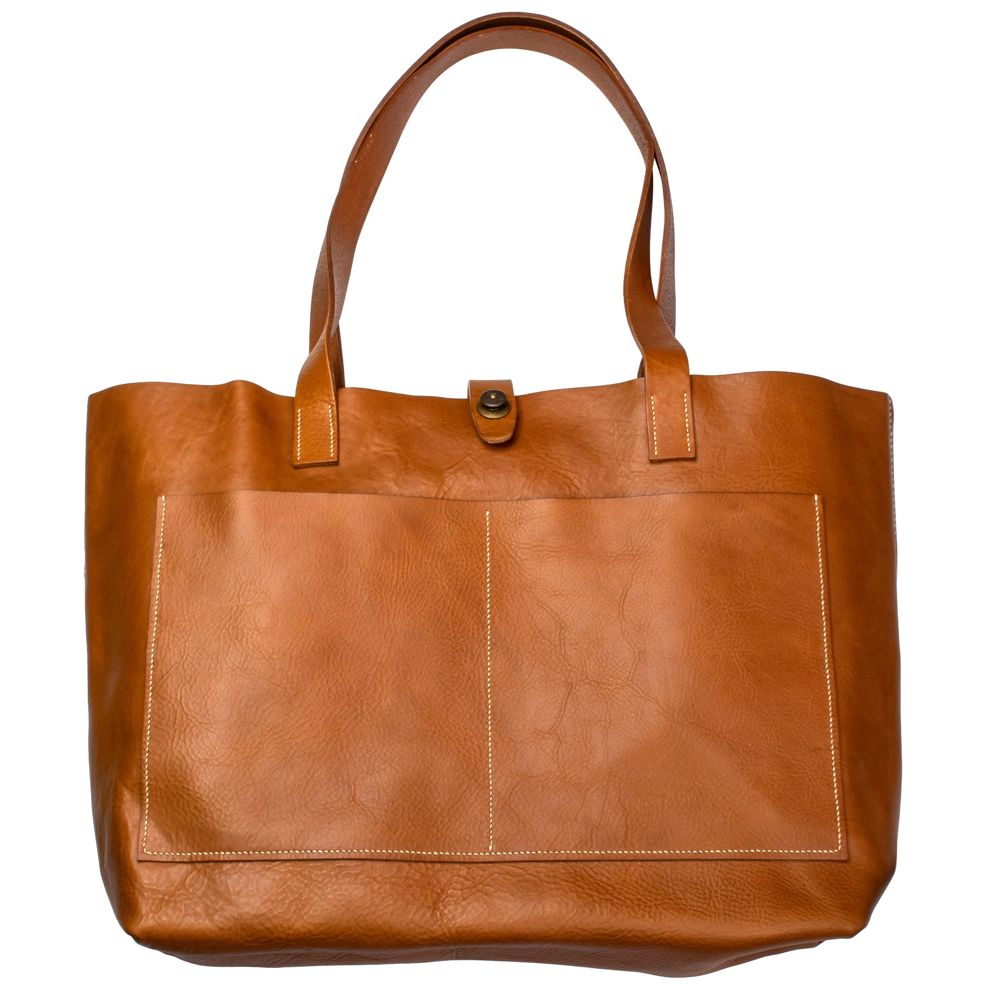handmade leather tote bag