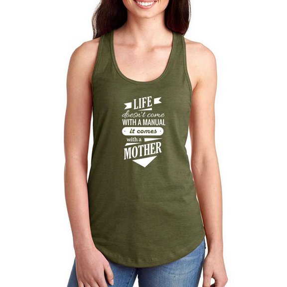 Life Comes With Mother Racerback Tank Women -Image by Shutterstock, Female Small