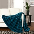 thumbnail image 1 of Life Comfort, 60"x70" Etched Stripe Luxe Velvet Throw -Green, 1 of 3