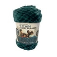 thumbnail image 1 of Life Comfort Family Blanket 10ft Wide 120 in x 110 in Bigger than King Green, 1 of 4