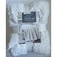 thumbnail image 1 of Life Comfort Textured Faux Fur Throw Blanket, Cream 60-Inch x 70-Inch, 1 of 2