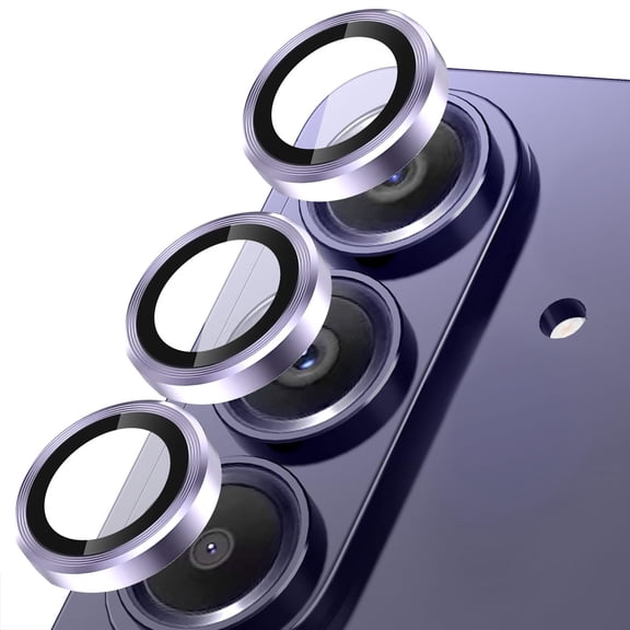 We Life Compatible with Samsung Galaxy S26 / S26 Plus Camera Lens Protector,Individual Lens Protectors, Ultra-Thin Tempered Glass with Aluminum Edging,Case Friendly (Purple)
