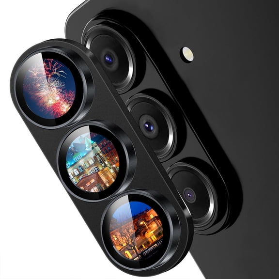 We Life Compatible with Samsung Galaxy S26 / S26 Plus Camera Lens Protector - [Military Grade Shatterproof] Full Coverage Matte Alloy Tempered Glass Rear Camera Screen Protector (Black)