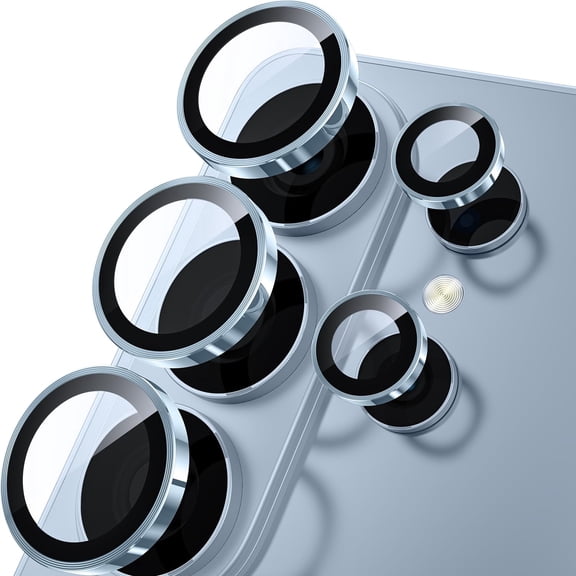 We Life Compatible with Samsung Galaxy S26 Ultra Camera Lens Protector,Individual Lens Protectors, Ultra-Thin Tempered Glass with Aluminum Edging,Case Friendly (Blue)