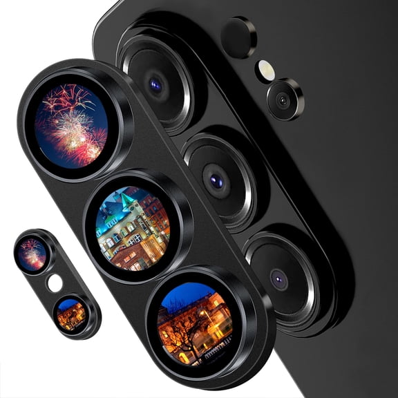 We Life Compatible with Samsung Galaxy S26 Ultra Camera Lens Protector - [Military Grade Shatterproof] Full Coverage Matte Alloy Tempered Glass Rear Camera Screen Protector (Black)