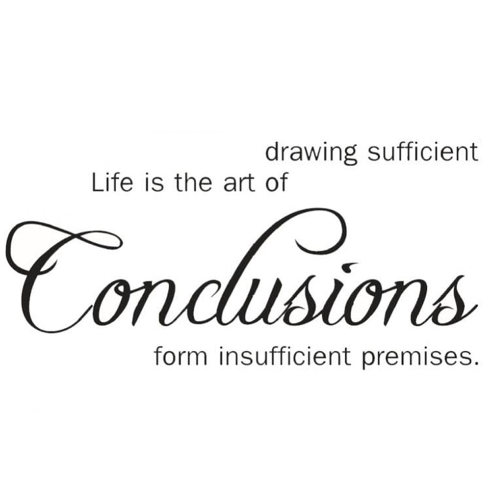 Life Conclusions Sticker Living Room Bedroom Backdrop Wall Decorative ...