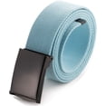 thumbnail image 1 of Life Cut To Fit Canvas Web Belt Size Up to 52" with Flip-Top Solid Black Military Buckle, 1 of 6