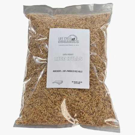 Life Cycle Organics 1 Gallon Organic Rice Hulls Soil Amendment