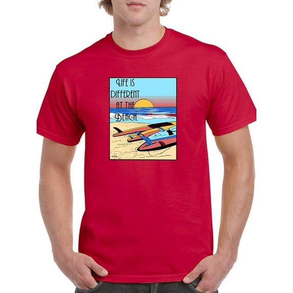 Life Different Beach Vintage T-Shirt Men -Image by Shutterstock, Male 5X-Large