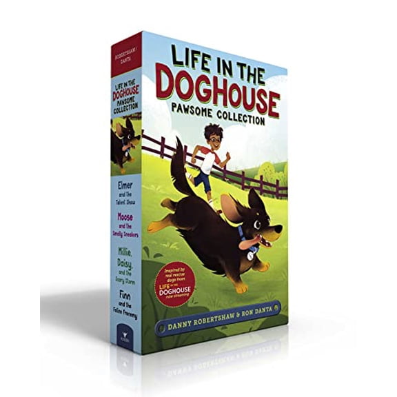 Pre-Owned Life in the Doghouse Pawsome Collection (Boxed Set): Elmer and the Talent Show; Moose and the Smelly Sneakers; Millie, Daisy, and the Scary Storm; Finn and the Feline Frenemy Paperback