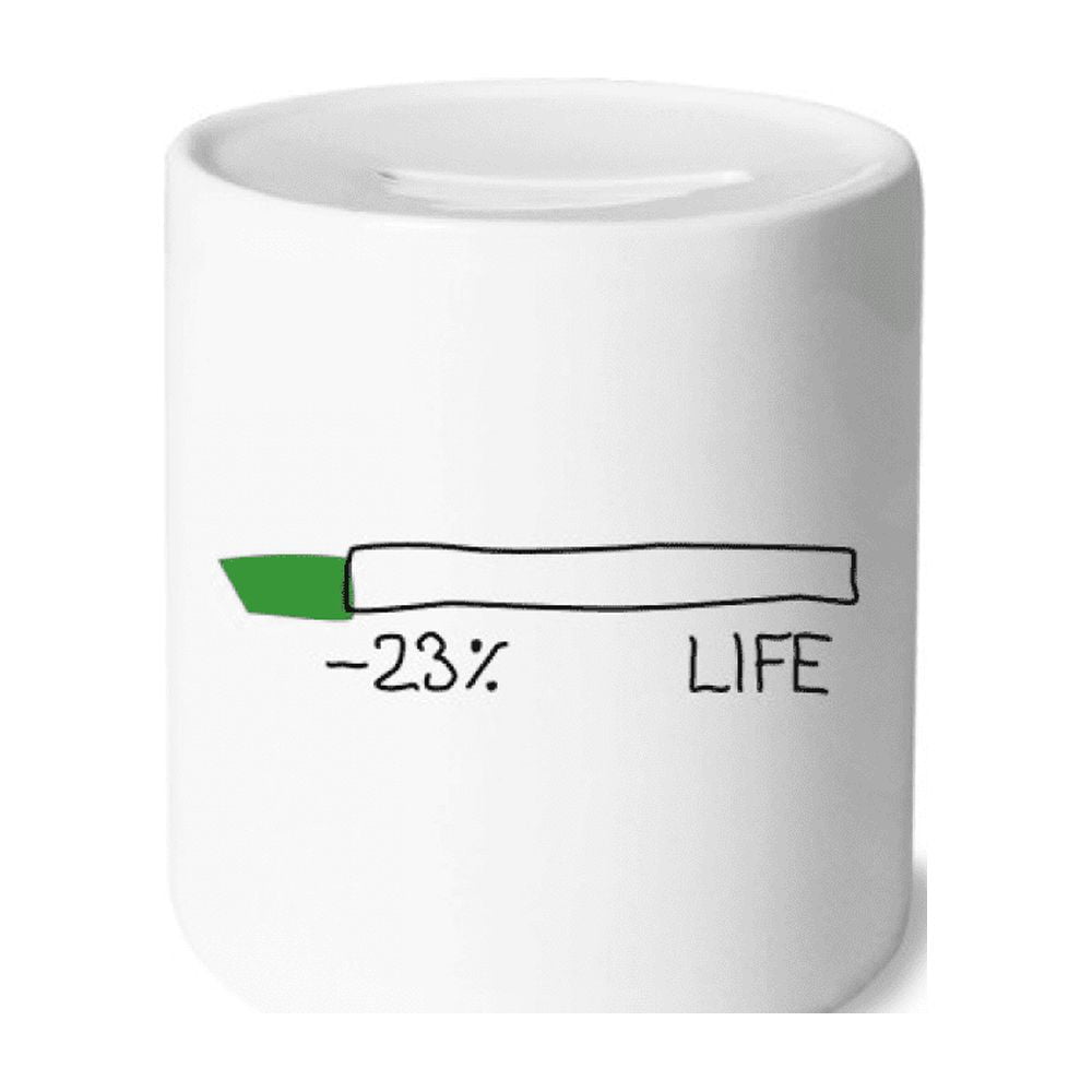 Life Energy Progress Bar Pregnant Baby Mother Money Box Cerac Coin Case