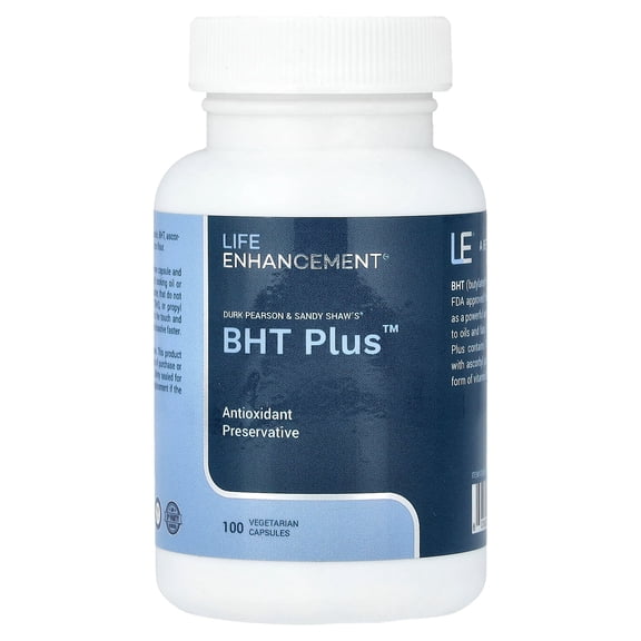Life Enhancement Durk Pearson & Sandy Shaw's BHT Plus, 100 Vegetable Capsules
