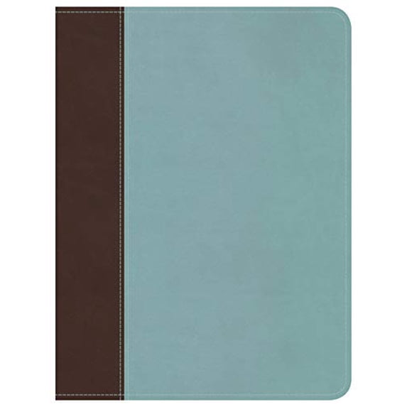 Pre-Owned Life Essentials Study Bible, Brown/Blue LeatherTouch: Biblical Principles to Live By (Hardcover) by Dr. Gene A. Getz, Holman Bible Staff Holman Bible Staff