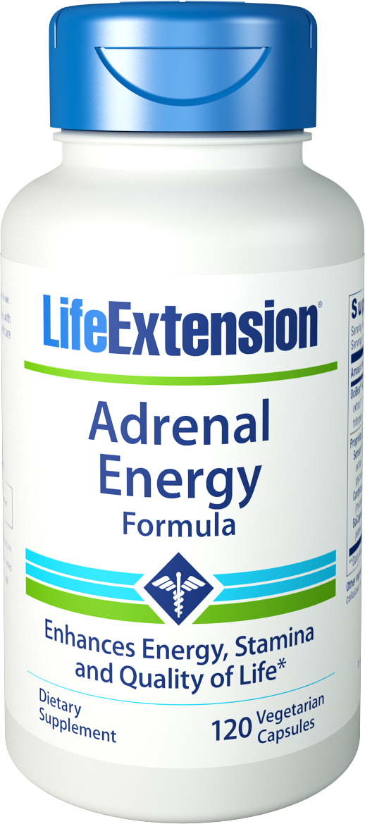 Life Extension Adrenal Energy Formula Vegetarian Capsules, 120 Ct