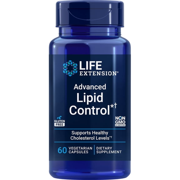Life Extension Advanced Lipid Control, amla extract, Indian gooseberry, heart health, endothelial health, vegetarian, gluten-free, 60 capsules