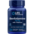 thumbnail interactive-video image 1 of Life Extension Benfotiamine 100mg Supplement for Blood Sugar, Heart & Brain Health, Vegetarian Capsules, 120, 1 of 11