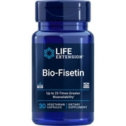 Life Extension Bio-Fisetin, fisetin, galactomannans from fenugreek seed, cellular health, cognitive health, longevity, Gluten-Free, Vegetarian, Non-GMO, 30 vegetarian capsules