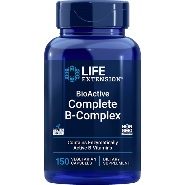Life Extension BioActive Complete B-Complex, 150 Vegetarian Capsules ...