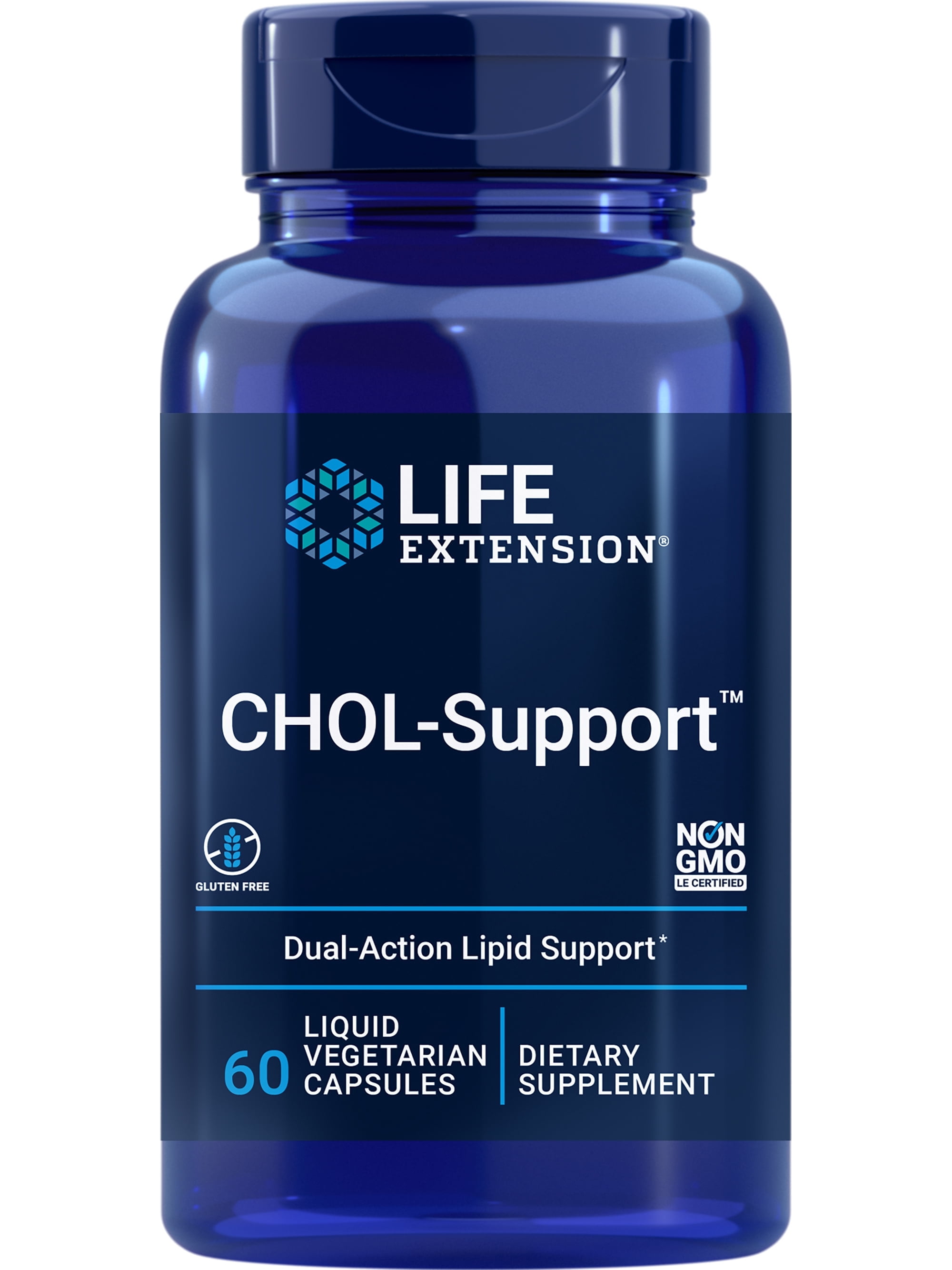 Life Extension CHOL-Support™ - Cholesterol Management - Gluten-Free, Non-GMO - 60 Liquid Vegetarian Capsules